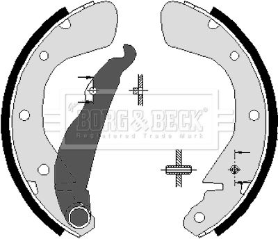 BORG & BECK Комплект тормозных колодок BBS6252